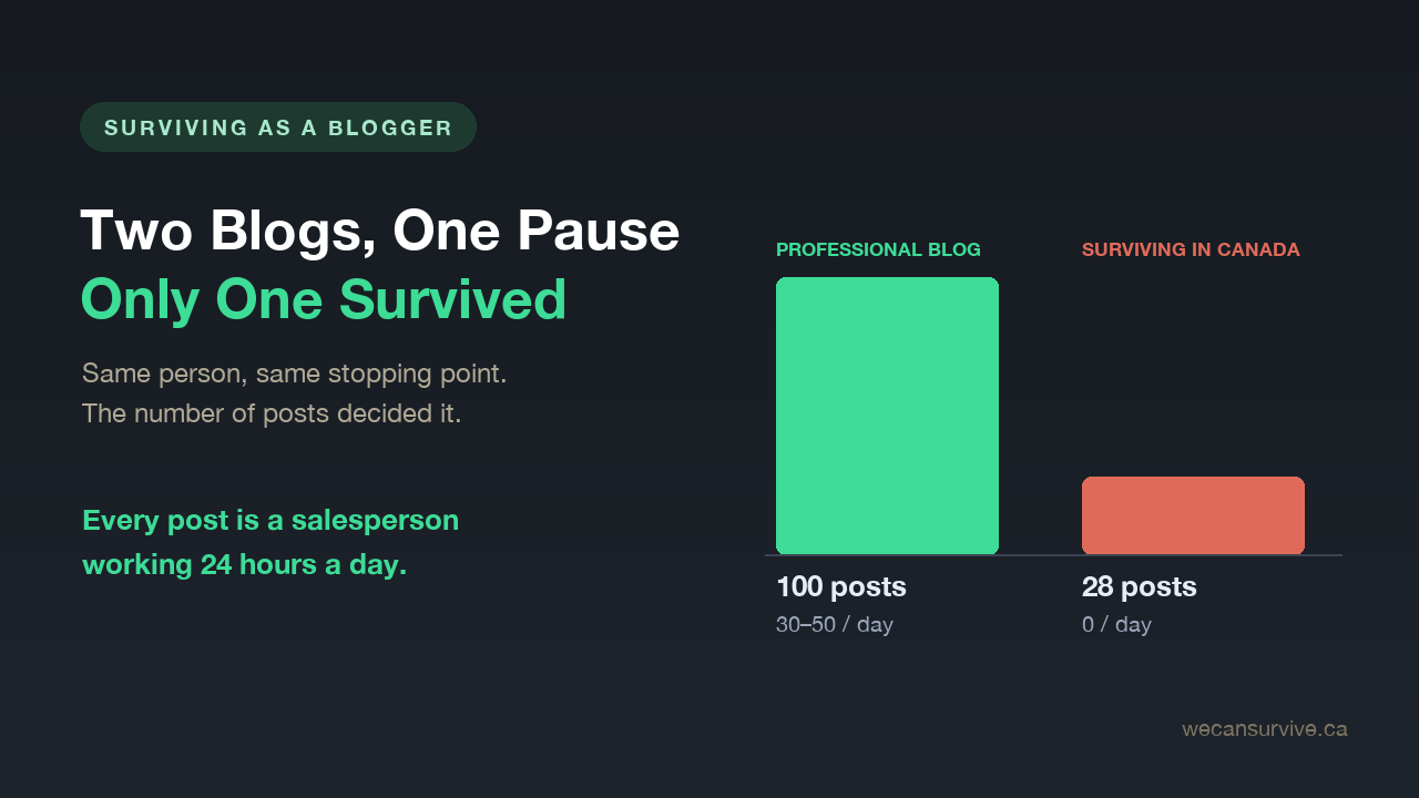I Paused Two Blogs on the Same Day. Five Months Later Only One Was Alive.