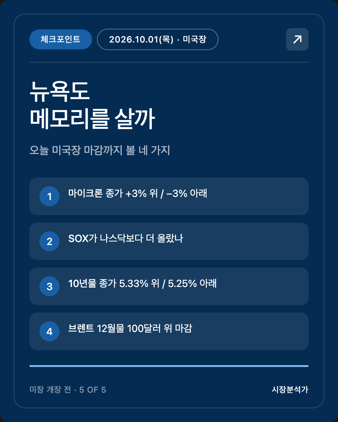 체크포인트 — 뉴욕도 메모리를 살까